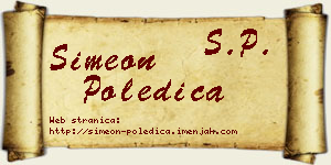 Simeon Poledica vizit kartica